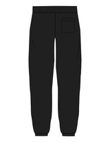 The Mens Sweatpants - Black - Movement With Chels - Left Leg - Printed - White