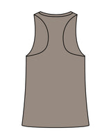 The Womens Full Length Tank - Warm Gray - The Oak Method - Center Chest - Printed - Tone on Tone