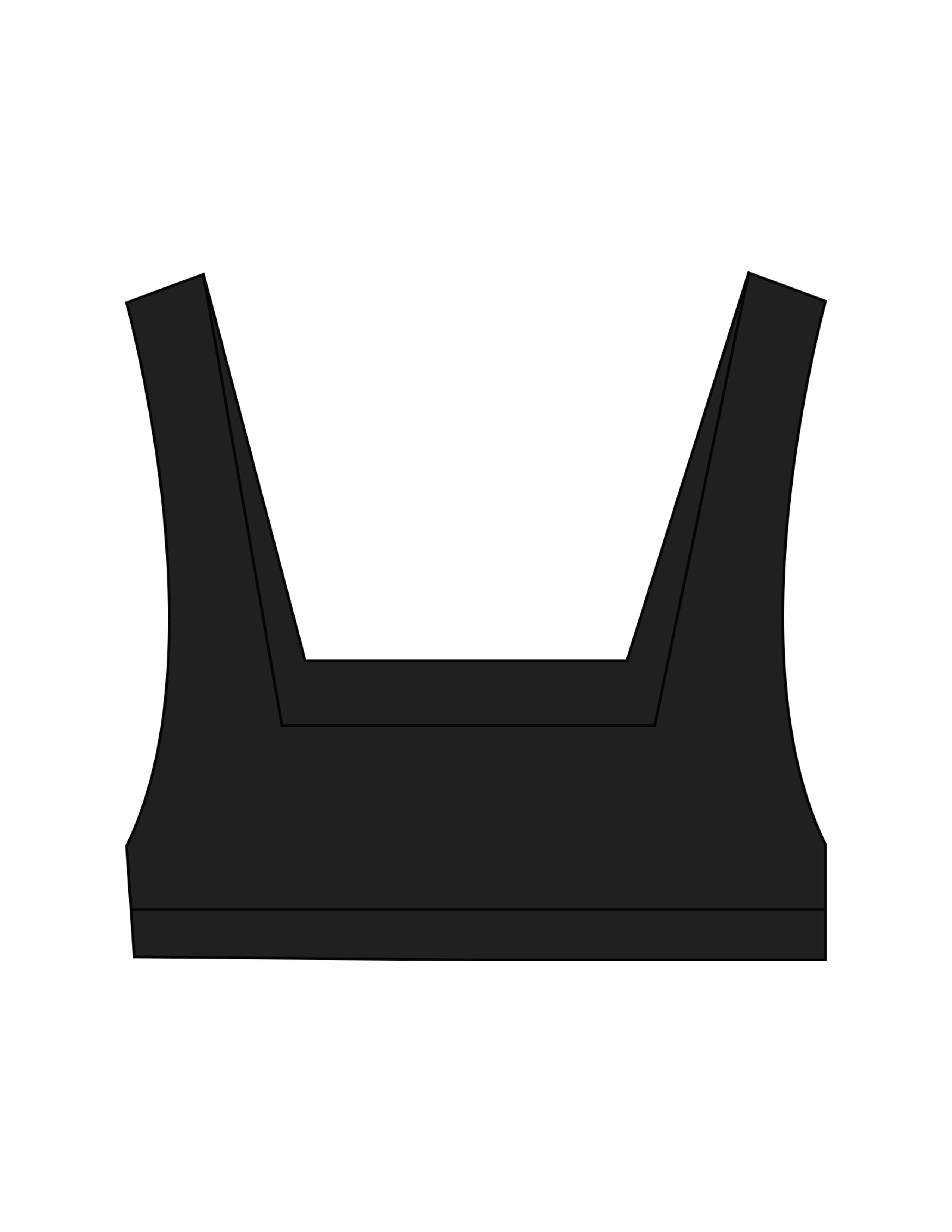 The Box Cut Bra - Black - F45 West Park - Center Chest Stacked - Printed - White