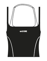The Piped Tank - Black - enCore Pilates - Center Chest - Printed - White