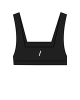 The Box Cut Bra - Black - BSPOKE - Front & Back Center - White