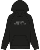 The Mens Hoodie - Black - Studio 205 - Center Chest Stacked - Back Stacked - Printed - White