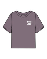 The Boxy Crop Tee - Mauve - PHS - Center Chest - Back Center - Printed - White