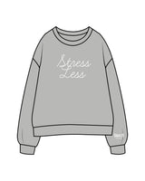 The Womens Crewneck - Heather - Squeeze Massage - Center Chest Stacked & Left Sleeve - Printed - White