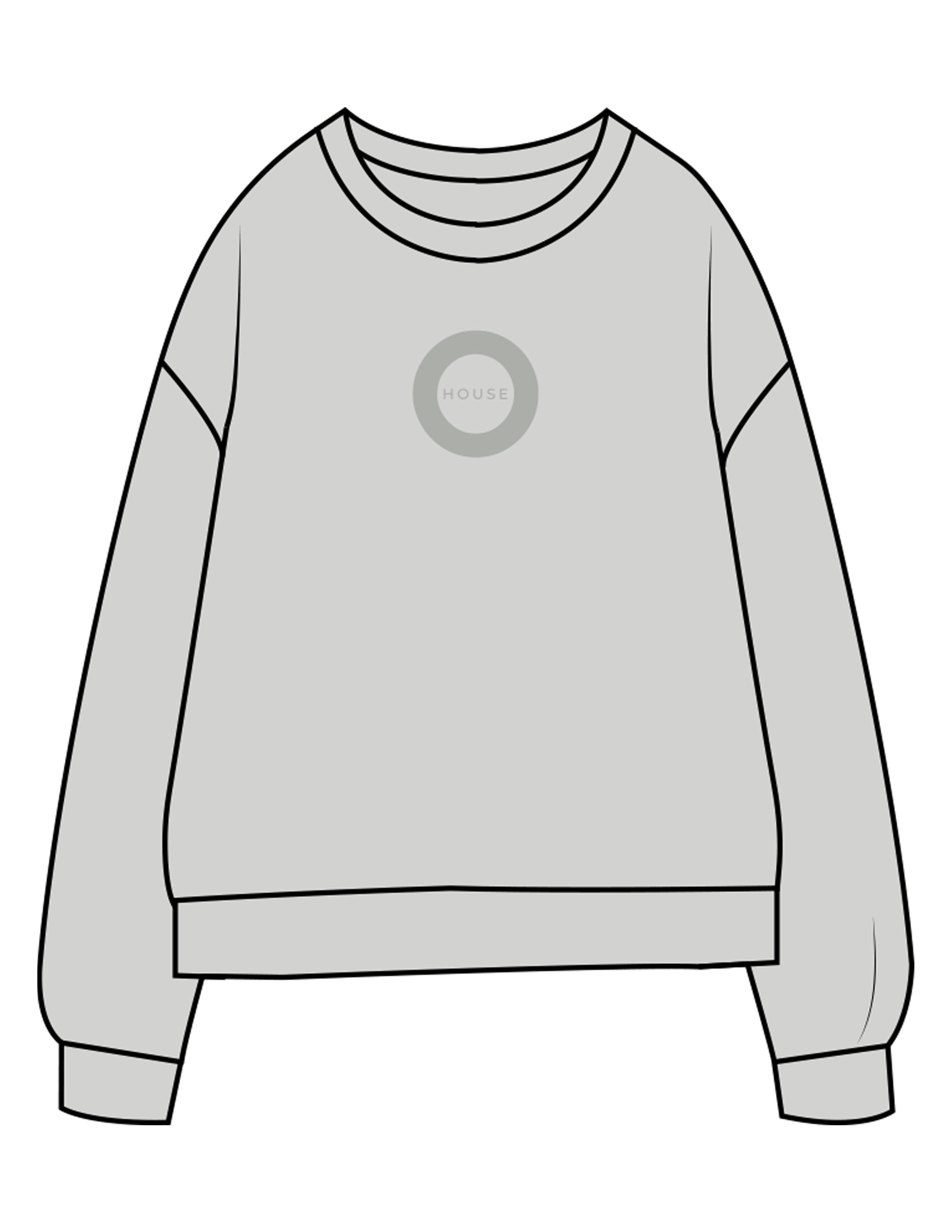 The Midweight Unisex Crewneck - Washed Sage - HiLo - Center Chest & Back Stacked - Printed - Tone on Tone