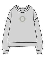 The Midweight Unisex Crewneck - Washed Sage - HiLo - Center Chest & Back Stacked - Printed - Tone on Tone