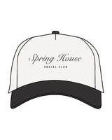 The Canvas Cap - Natural / Coal - Spring House - Crown Stacked - Back Text - Embroidered - Coal