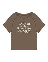 The Kids Tee - Walnut - Bali Beach Co - Chest Stacked - Printed - Off White