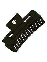 The Claw Hair Clip - Black - Mantra - Top Logo - Printed - White