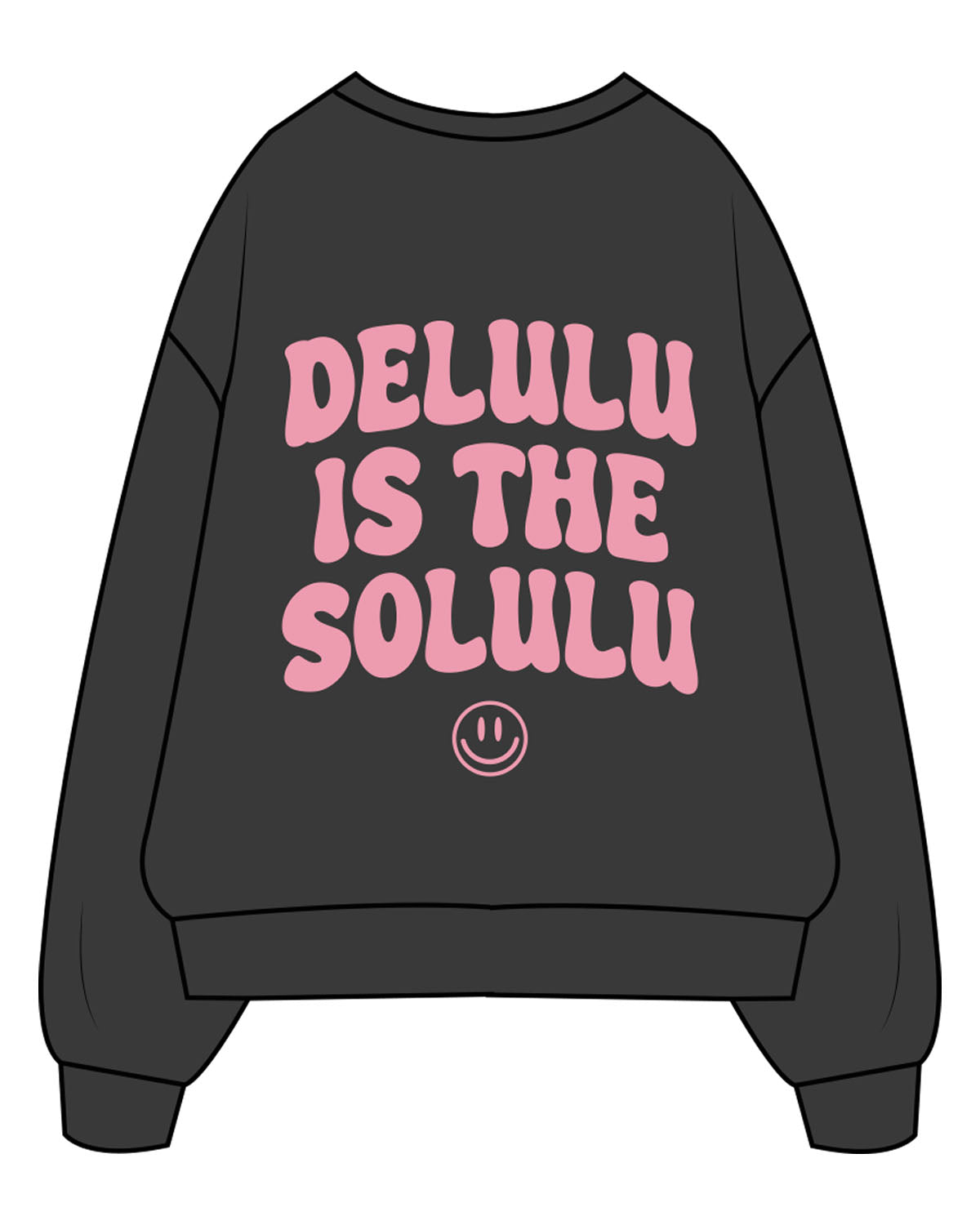 The Mens Crewneck - Washed Black - Pura - Left Chest - Full Back - Printed - Full Color
