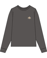 The Unisex Midweight Long Sleeve - Pepper - Sweatset - Left Chest - Back Center - Printed - Beige
