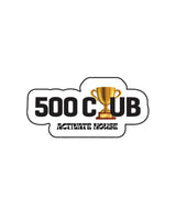 The Sticker - White - Activate House - 500 Club - Full Color
