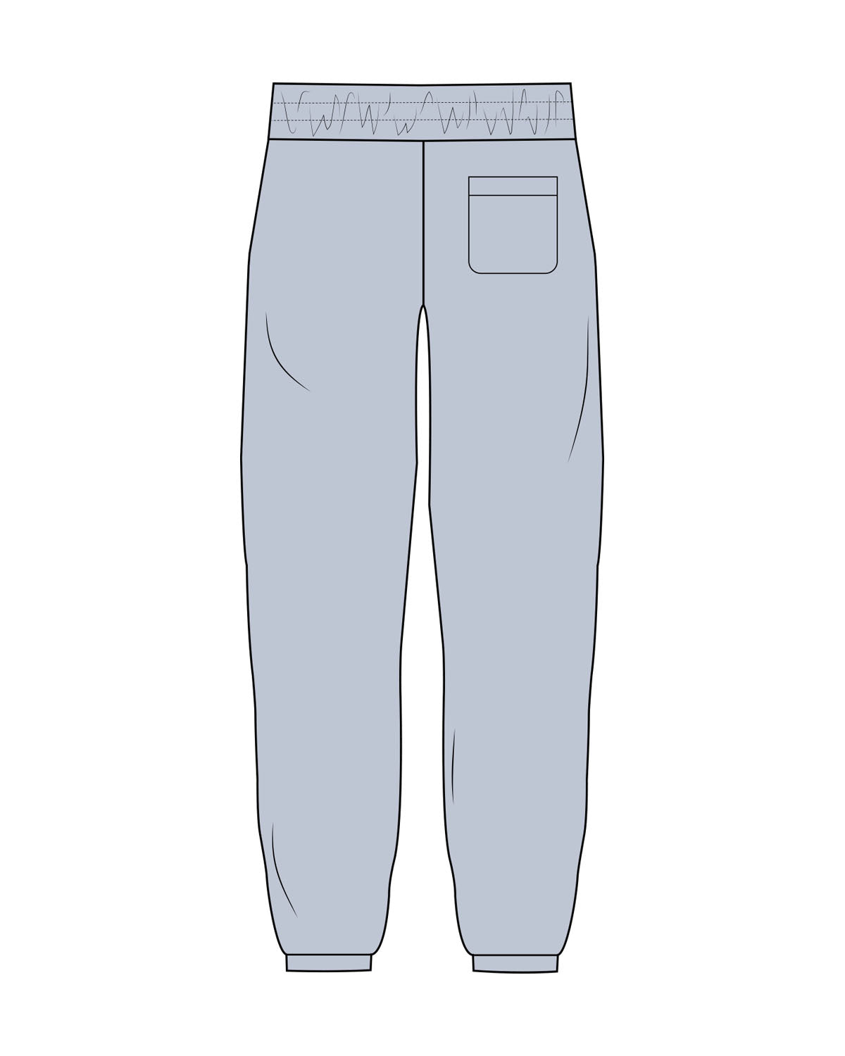 The Womens Sweatpants - Powder - Zenwise - Left Leg Pocket - Printed - White