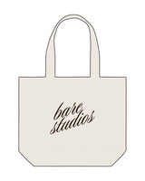The Tote Bag - Natural - Bare Pilates - Center - Back - Printed - Brown - #2b1a12