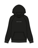 The Womens Hoodie - Black - Pulse 712 - Center Chest - Back Center Stacked - Sioux Center - Printed - White