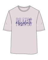 The Womens Oversized Tee - Orchid - Absolute Pilates - Center Chest - Printed - Purple