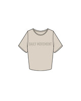 The Crop Tee - Bone - North County - Chest Center & Back Top - Tone on Tone