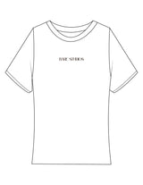 The Baby Tee - White - Bare Pilates - Center Chest - Printed - Brown