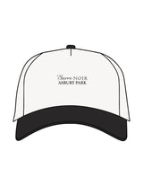The Canvas Cap - Natural / Black - Pilates Method/Barre Noir - Center Crown Stacked "BARRE NOIR" - Embroidered - Black