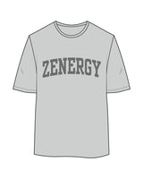The Womens Oversized Tee - Storm - ZENERGY CYCLING - Center Chest - Printed - Tone on Tone Storm