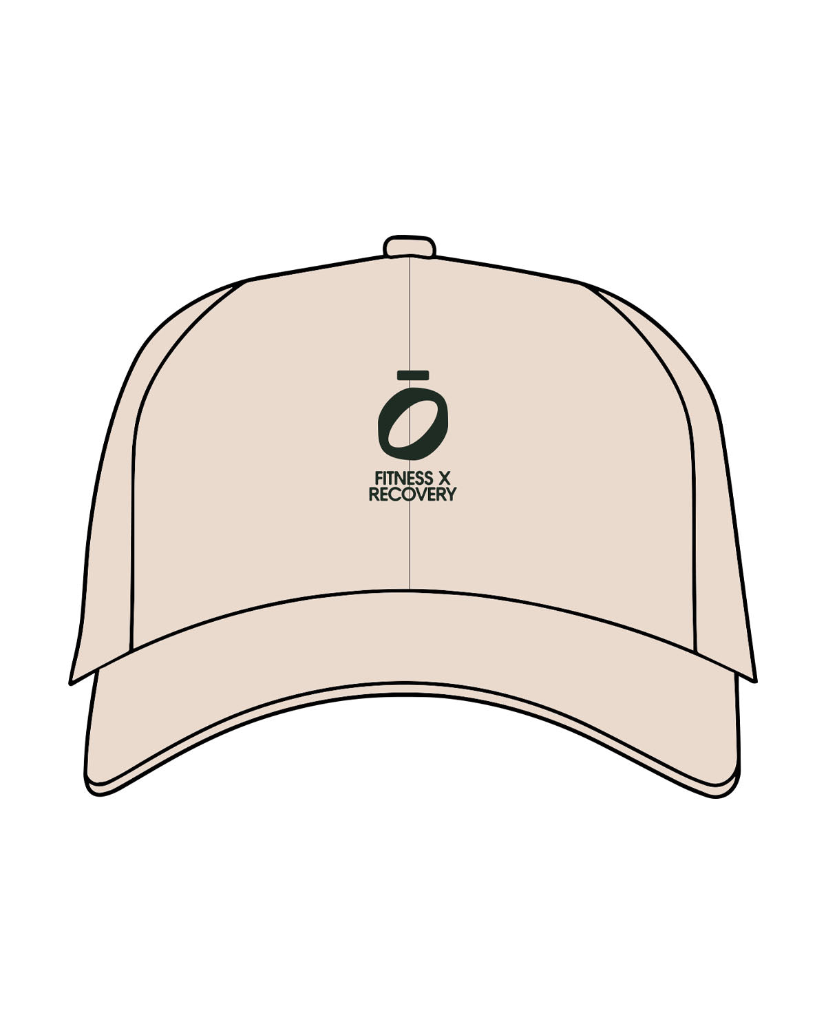 The Dad Hat - Stone - Soma Fitness x Recovery - Center Crown Stacked - Embroidered - Dark Green