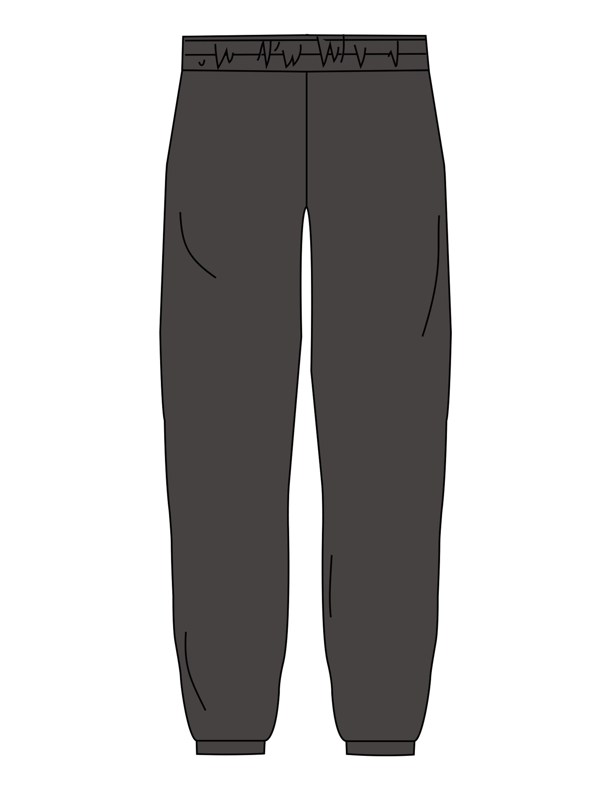 The Mens Sweatpants - Washed Black - BLISSMODE FITNESS - Left & Right Leg - Printed - Blue