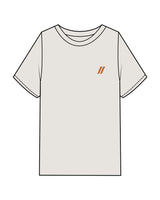 The Mens Heavyweight Tee - Washed Bone - Blenders - Left Chest & Back Vertical - Printed - Gold