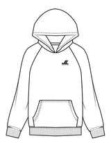 The Mens Hoodie - White - JL Marketing - Left Chest - Printed - Washed Black
