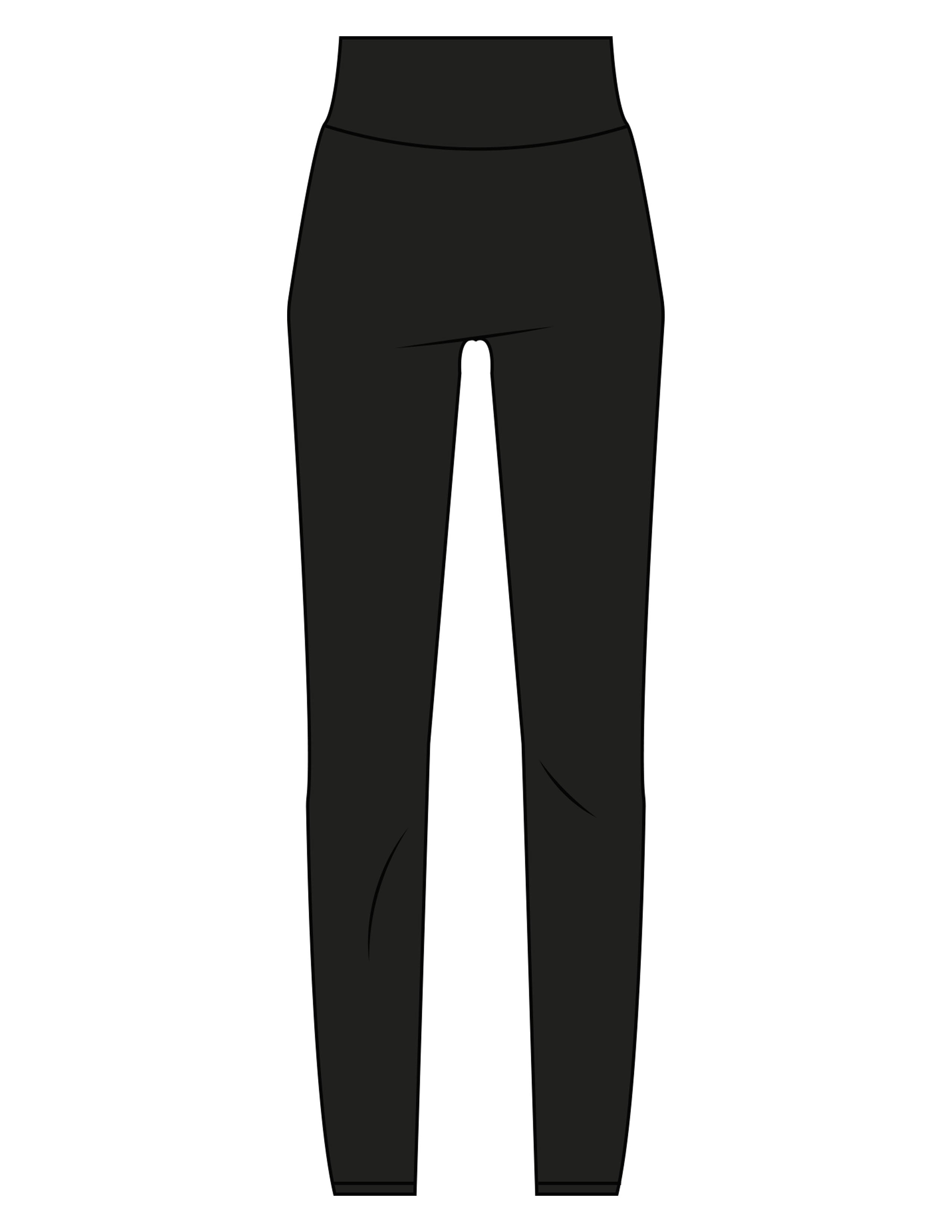 The Basic Legging - Black - Saltvault - Back Waistline - Printed - White