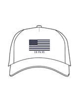 The Foam Trucker - White - Honor Pilates - Center Crown Stacked - EMB - Navy