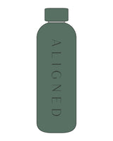The Water Bottle - Forest - Aligned Pilates - Center Text - Tone on Tone