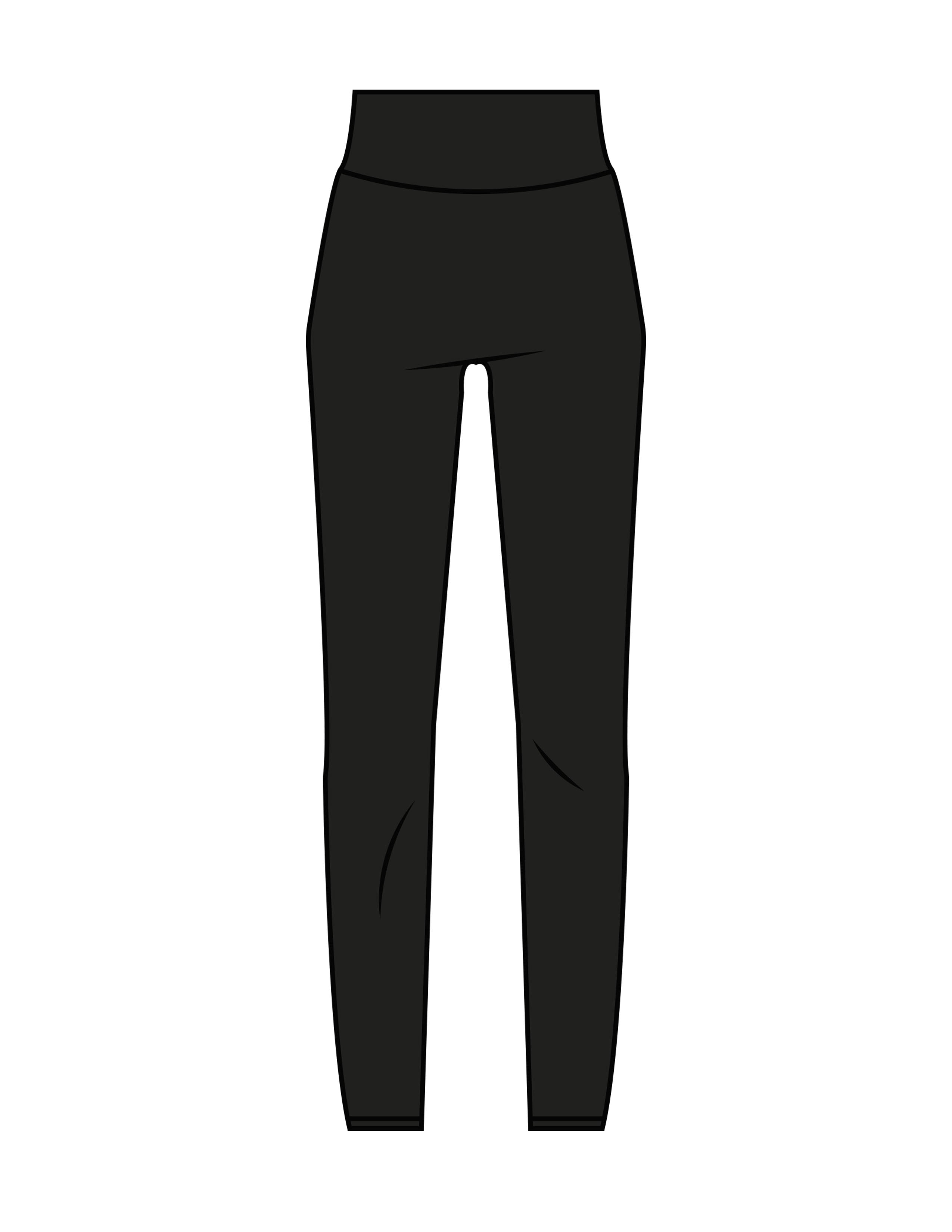 The Basic Legging - Black - Tremble - Back Waistline - Printed - White