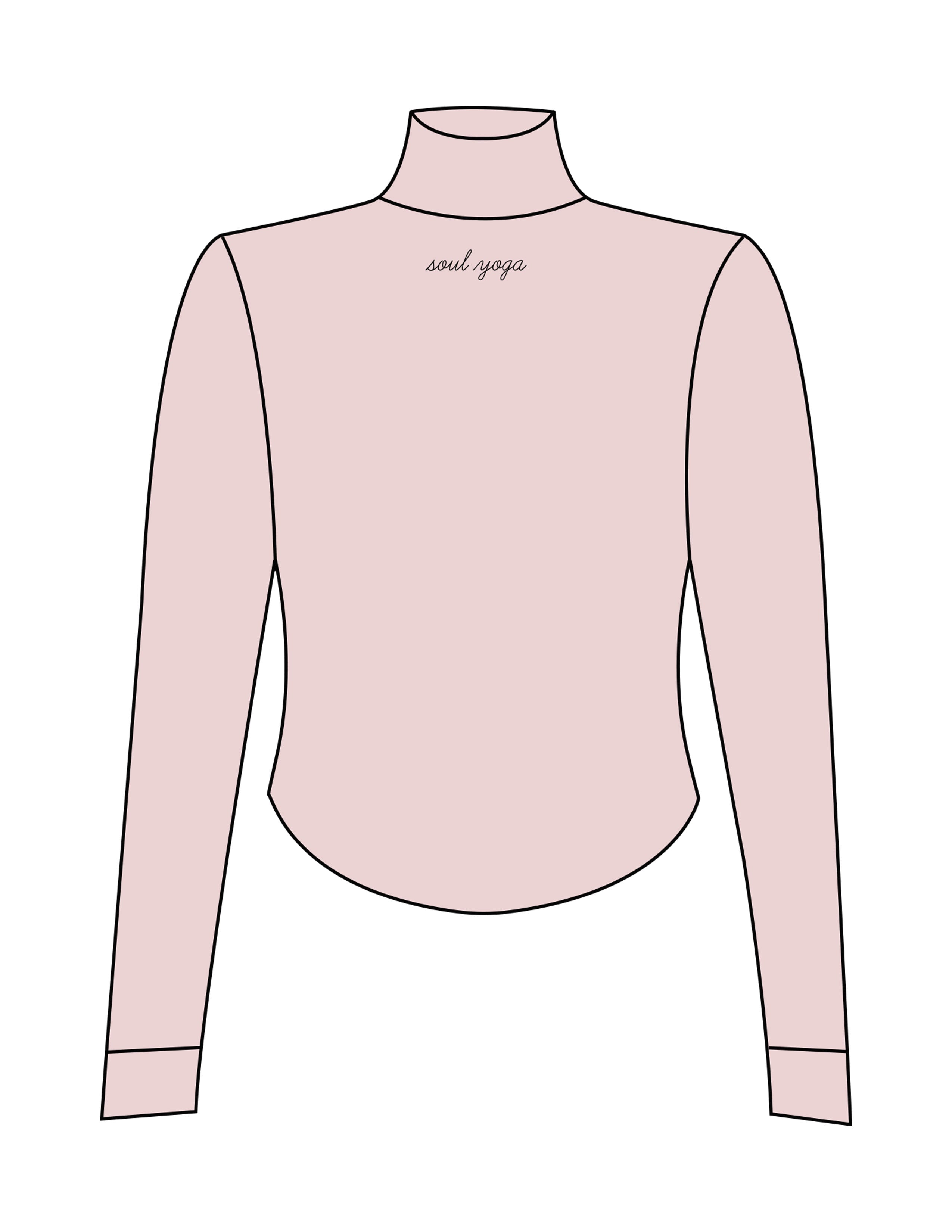 The 3/4 Crop Zip Jacket - Pink - Soul Yoga - Back Neckline - Printed - Black
