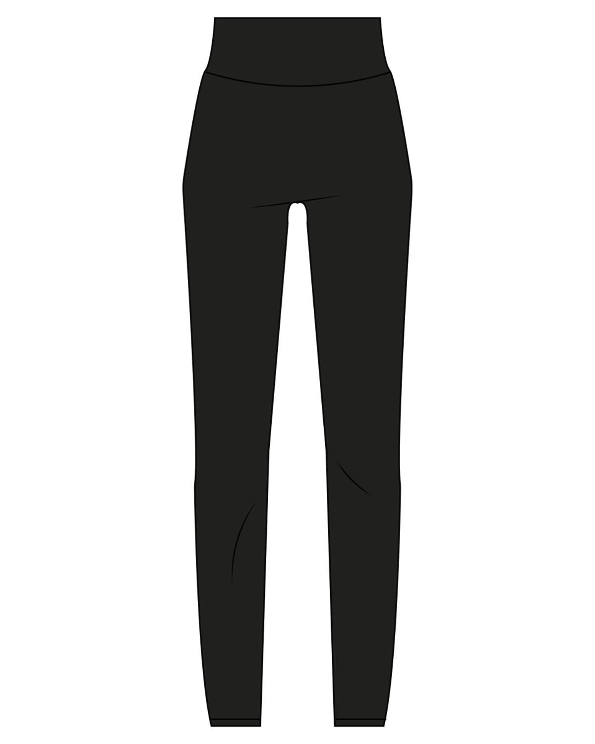 The Basic Legging - Black - Studio 10 - Back Center Waist - Printed - White