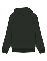The Mens Heavyweight Hoodie - Pine Green - Pose Pilates - Center Chest - Embroidered - Off White