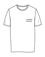 The Womens Tee - White -  Bean Head - Left Chest Stacked & Center Back - Black