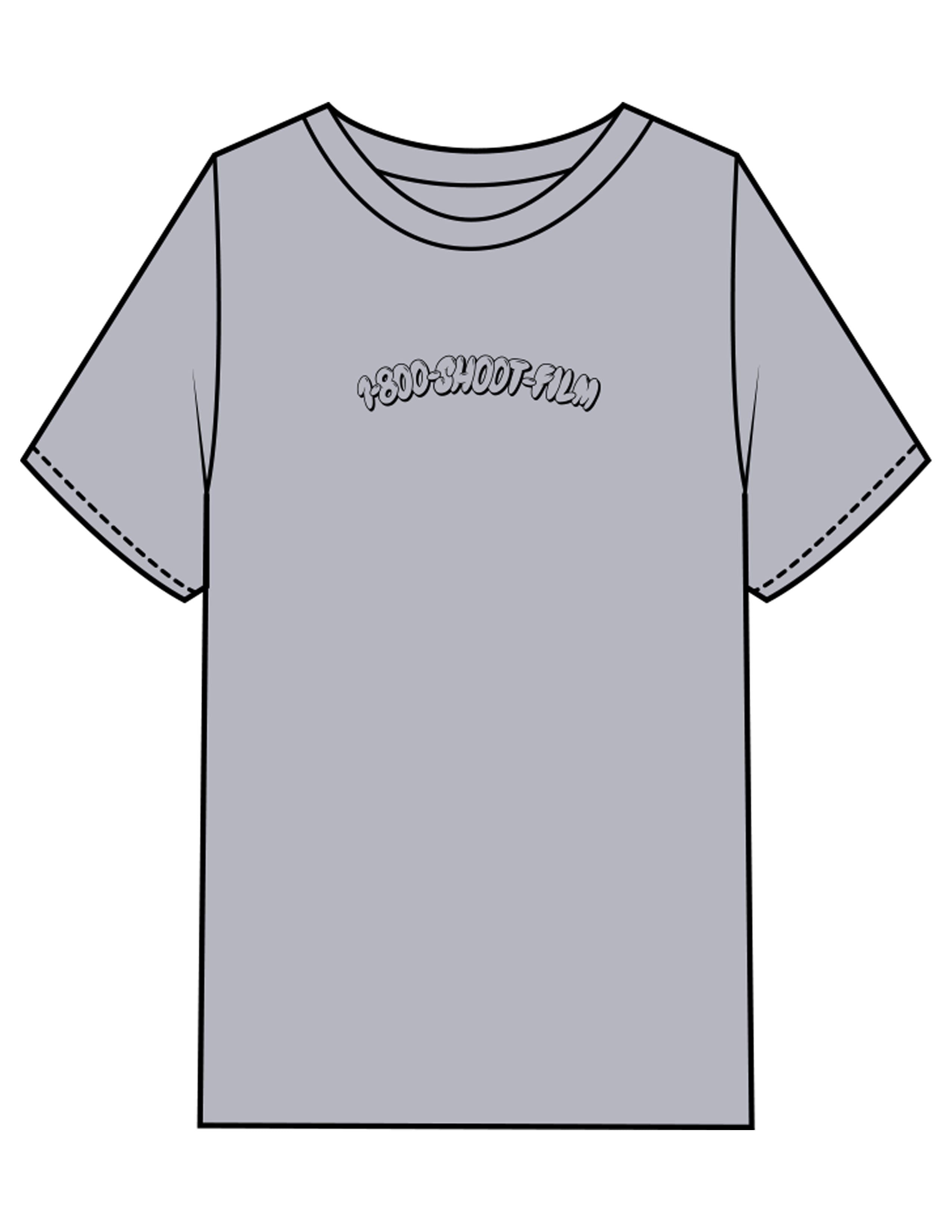 The Mens Heavyweight Tee - Heather - 1800-SF - Center Chest & Back Stacked - Printed - Black