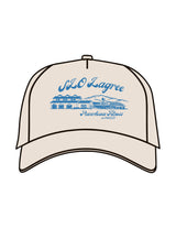 The Foam Trucker Hat - Bone - Powerhouse Fitness - Center Crown "LAGREE" - Printed - Blue