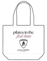 The Tote Bag - White - Platinum Pilates - Front Full Body - Printed - Full Color
