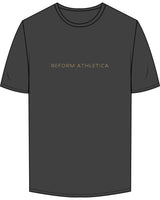 The Mens Tee - Charcoal - Reform Athletica - Center Chest - Gold