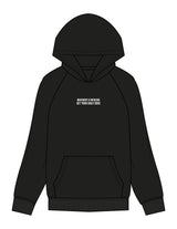 The Womens Hoodie - Black - Dose - Center Chest Stacked - Printed - White