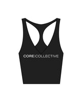 The Racer Tank - Black - Core Collective - Center Chest & Back - White