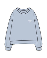 The Womens Crewneck - Powder - Viva Lagree - Left Chest & Back Round - Printed - White