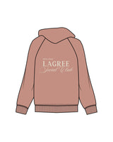 The Womens Hoodie - Clay - Megafit House - Center Chest & Back Stacked - Printed - Off White