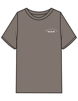 The Mens Heavyweight Tee - Grey Stone - Core Allure Pilates - Left Chest Arc Stacked & Back Arc Stacked - Printed - White