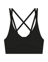 The Strappy Bra - Black - Pineda Fitness LLC - Center Back - Printed - Full Color