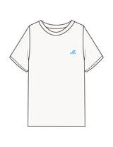 The Mens Heavyweight Tee - Washed Off White - JL Marketing - Left Chest & Back Image - Printed - Light Blue