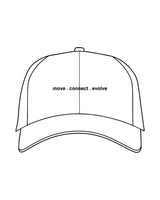 The Dad Hat - White - Core Cycle - Center Crown & Center Strap - Embroidered - Black