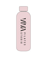 The Water Bottle - Pink - Viva Pilates - Center Body Vertical - Printed - Black