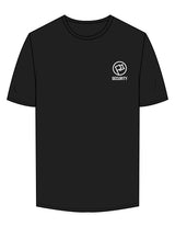 The Mens Tee - Black - Anthem Church - Left Chest Stacked & Center Back "SECURITY" - Printed - White